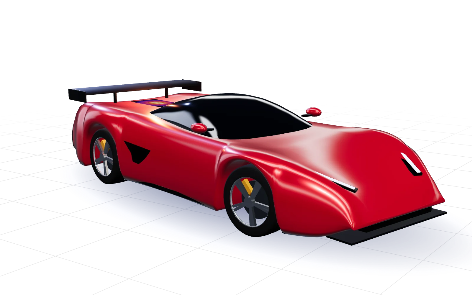 Red GL1F Crypto hypercar, mascot of the crypto AI model builder on GenesisL1